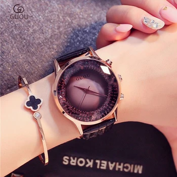 Moterų Laikrodžiai 2020 GUOU Ponios Žiūrėti Mados Relogio Feminino Apyrankės Moterims Laikrodžiai Prabangus Diamond Laikrodis reloj mujer siųsti