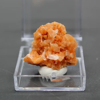 Natūralus Apelsinų Apophyllite Mineralinių Kristalų Mėginių Rūdos Crystal Rock akmenys ir kristalai kvarco dėžutės dydis 34mm nemokamas pristatymas