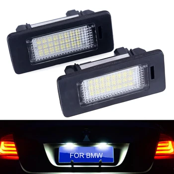 Nauji 2vnt Licenciją Plokštelės Šviesos diodų (LED) Numeris Licencijos numerio apšvietimo Lemputės 6000K 3W 12V 0.3 A BMW E39 E70 