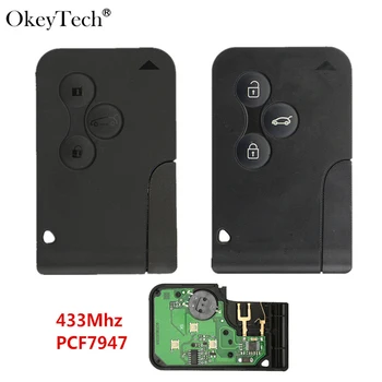 Okeytech 3 Mygtukai 433Mhz PCF7947 Automobilio Nuotolinio Klavišą 