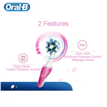Oral-B 3D Pro2000 Sonic-Rotacijos Elektros dantų šepetėlį Slėgio Jutiklis 2 