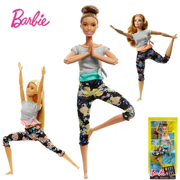 Originalias Barbie Bendras Judėjimas Lėlės, Gimnastika, Joga Šokėja Futbolo Žaidėjas Barbie Lėlės Vaikų Švietimo Žaislas Mergina Dovana FTG80