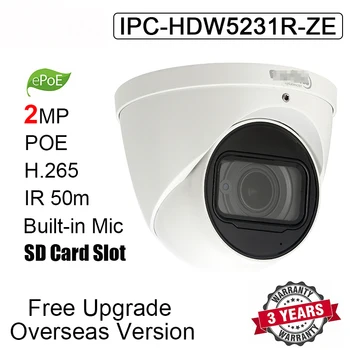 Originalus IPC-HDW5231R-ZE 2MP POE IP67 H. 265 IR 50m IP vaizdo Kamera IPC-HDW5231R-ZE Dome Network Camera