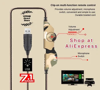 OVLENG Q8 Laidinio Žaidimų Headset E-Sporto Mikrofonas Stereo Supa HiFi Ausines, PC, Nešiojamas Kompiuteris, USB PS4 Gamer
