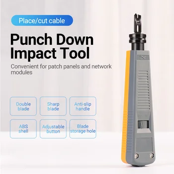 Paj Punch Down Poveikio Priemonė Tinklo Punch Įrankis su Dviem Ašmenimis Patogu Patch Panels Vielos Moduliai 110 Punch Down Tool