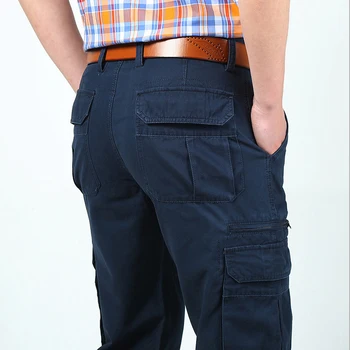 Prekės Karinių Krovinių Kelnės Vyrams Medvilnės Dirbti Multi-pocket Vyriškos Ilgos Kelnės Outwear Tiesios Kelnės kelnės Vyrų Plius Dydis 30-44