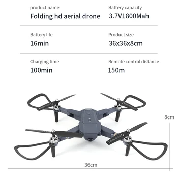 Rombo XT-1 RC Drone, Nuotolinio Valdymo Sraigtasparnis Quadcopter Drone Su Kamera 4K vaizdo Kamera Žaislas
