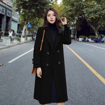 Rudens Ir Žiemos Paltai Moterims Švarkai Office Moteriški Viršutiniai Drabužiai 2019 Naujas Mados Elegantiškas Korėjos Stiliaus Moteriški Darbo Drabužiai, Paltai