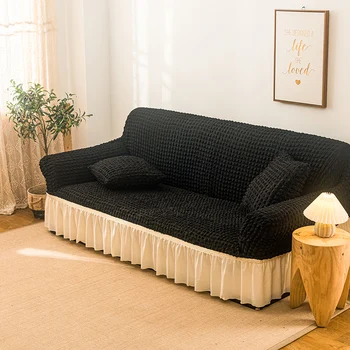 RUOŽAS aukštos kokybės Seersucker sofa padengti gyvenamasis kambarys sofos sijonas anti-dulkių Unikalus minkštas slipcover už sofos, sofos dangtis