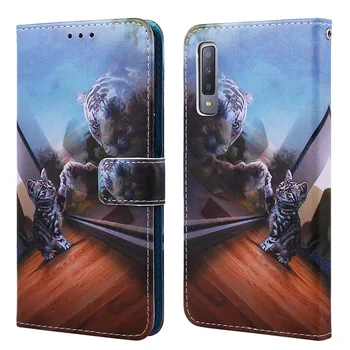 Samsung Galaxy A71 A51 A7 J6 2018 J6 J4+ Plius J6 kokybės Odos Flip Book Case For Samsung M10 M20 M30 M40 TPU Galinį Dangtelį