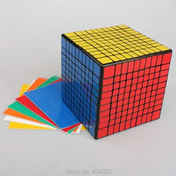 Shengshou 10'x10 Cubo Magico Juoda/Balta Greitis Kubo Švietimo Žaislas Dovanų Idėjos