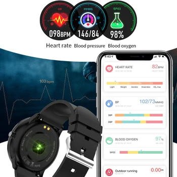 SKYBON Naujas MX6 Smart Žiūrėti IP68 Vandeniui mados Vyrai Moterys Spalvų lietimui jautrus Ekranas Smartwatch Fitness Tracker už Garbę 