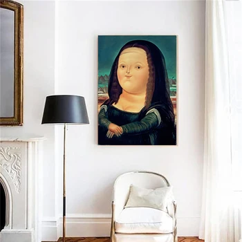 Spalvinga Mona Lisa Rankomis Dažyti Aliejus, Drobė Paveikslų Sienos Nuotraukas Vonios Laminas Decorativas