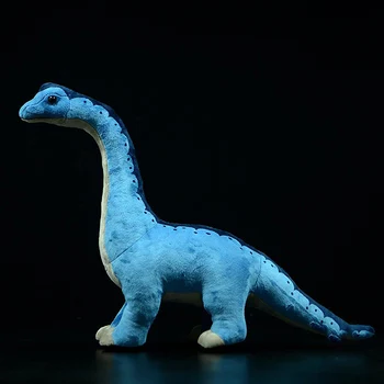 Surper Mielas Modeliavimas Brachiosaurus Minkšti Kimštiniai Pliušinis Žaislas Blue Dinozaurų Lėlės Modelį Realiame Gyvenime, Gyvūnų, Vaikų Gimtadienio Dovana