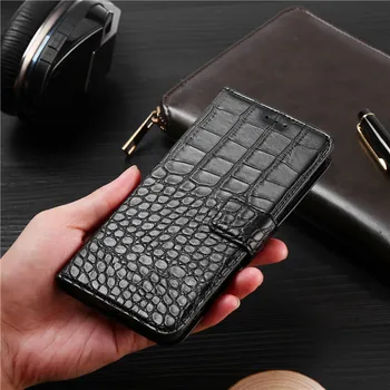 Telefono dėklas Sony Xperia XA1 G3112 G3116 G3121 G3123 G3125 Atveju, Piniginė, Krokodilo odos Tekstūros Oda Knygos Dizainas Telefono Coque 