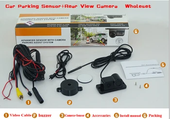Universalus automobilių galinio vaizdo kamera su parkavimo daviklis, skirtas automobilių saugos stovėjimo pareikšti Radaro jutiklis sistemos 170 platus objektyvo matymo kampas