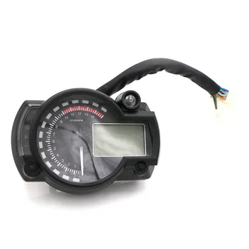 Universalūs KOSO LCD Skaitmeninio Motociklo RX2N Ridos Spidometro Skaitiklio Priemonė Reguliuojamas MAX 299KM/H 7colors Prietaisų skydelis