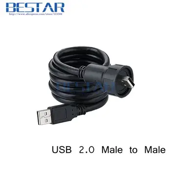 USB 2.0 Panel Mount IP67 atsparus Vandeniui USB2.0 Jungties Kabelis 1m 3ft USB Lizdas, Vyrų ir Moterų ilgintuvas kabeliai Vandens Įrodymas