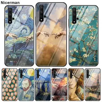 Van Gogh Estetinės Meno Atvejais Huawei Honor 20 Peržiūrėkite 30 Pro 30S 8X 9X 10 Lite Žaisti 9A Y9 Y7 Y6 2019 Stiklo Telefonas Apima