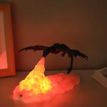 VIESULAS.CK LED Dragon Naktį Šviesos 3D Spausdinimo Gyvūnų formos Nakties Žibintas Įkraunamas Geriausios Dovanos Vaikams