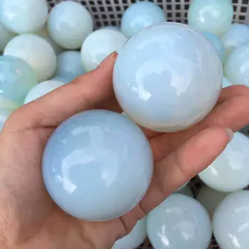 White Opal Kamuolys Energijos Akmuo Gydymo Srityje Dekoro Natūralus Kvarco Kristalai 1PC