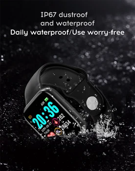 Y68 Bluetooth Moterų Sporto Smartwatch Vyrų Vandeniui Smart Watch Širdies Ritmo Monitorius 
