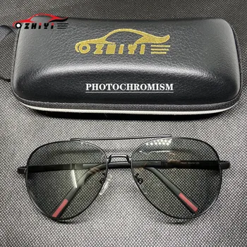 ZHIYI Lydinio Poliarizuota Vairavimo akiniai Vizualinės Apsaugos Vyrų Saulės Akiniai Anti-Didžiulis Photochromic UV400 Akiniai nuo saulės