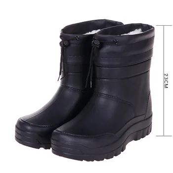Žiemą šilta šviesa virtuvėje, dirbti vandens batai vyriški aukštos vamzdis lietaus batai EVA rūgščių - šarmų - atsparus naftos moterų lietaus batai 39-47