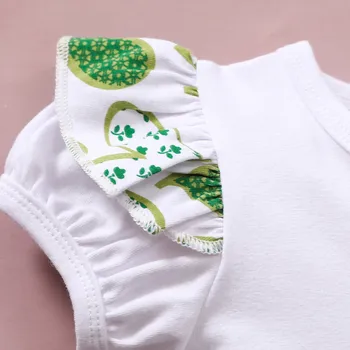 0-18Months Mažų šviežių žaliųjų Naujagimiui Kūdikių Mergaitės Meilės Vasaros Širdies Gėlių Atsitiktinis Princesė Dress Komplektus velykų suknelė M4