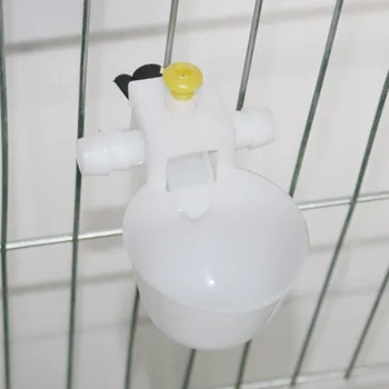 10 Produktų, Paukščių Įrankiai Balta Geriamas puodelis Vandens dubenėlį Geriamojo Fontano Skersmuo 13,5 mm Paukštis Narve Priedai Nemokamas pristatymas