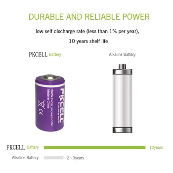 10VNT PKCELL ER 14250 1/2 AA baterijos 3.6 v 1200MAH ER14250 ličio baterijas pakeisti už 14250 pirminės baterijos vaizdo kamera