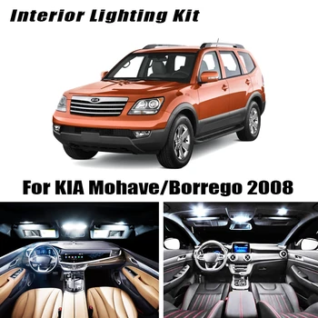 11pcs Automobilio LED Lemputes KIA Mohave, nuo 2008 m., Canbus Balta Interjero Lightfor KIA Borrego 2008 m. iki Dome Light