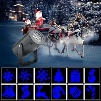 12 Modelis Žiburiai Kalėdų Lazerinis Projektorius, RGB Šviesos Spalvinga Sukasi LED Projektorius Žibintai LED Kalėdų Lempos Namo Naktį Lempa