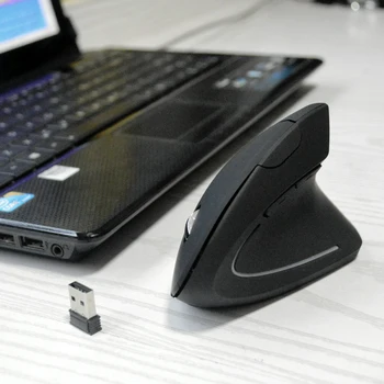 1600DPI Kairėje Ergonomiškas Vertikalus bevielė Pelė Kompiuterinių Žaidimų Pelių 5D USB Optinė Mause Nešiojamas PC Žaidimas