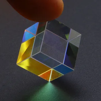 18mm RGB Dispersija Šešių Pusių Regos Prizmę Išskirtinį Spalvų Refrakcija Kubeliai Optinio Stiklo Prizmė mokslinių Tyrimų Priemonė, Papuošalų, Žaislų