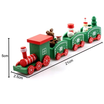 1pc Kalėdų Traukinys Dažytos Medžio Kalėdinė Dekoracija Namuose su Santa/meška Kalėdos Vaikas Žaislų, Dovanų Ornamentu Navidad Naujųjų Metų Dovana