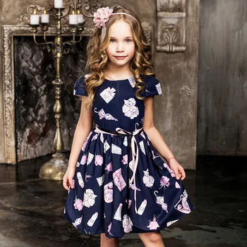 2-8 Metų Mergaičių Vasaros Suknelė 2019 Bamblys Merginos Princesė Suknelė Šaliai, Skraistės Enfant Vaikai Suknelės Mergaitėms Gėlių Mergaičių Suknelės