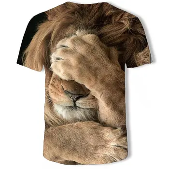 2020 Karšto pardavimo 3d T-shirt gyvūnų vyrų / moterų 3d liūtas karalius T-shirt skaitmeninis spausdinimas, skirtos elegantiškas vasaros sporto trumpas rankovės