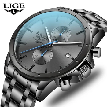 2020 Laikrodžiai Vyrams Warterproof Sports Mens Watch LIGE Top Brand Prabangus Laikrodis Vyrų Verslo Kvarcinis Laikrodis Relogio Masculino
