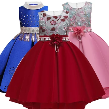2020 M. Žiemos Kalėdų Dress Mergaičių Siuvinėjimo Vaikai Suknelė Mergaitėms Vestuves Princesė Dress Vaikų Drabužių 3 6 8 1 0 Metų
