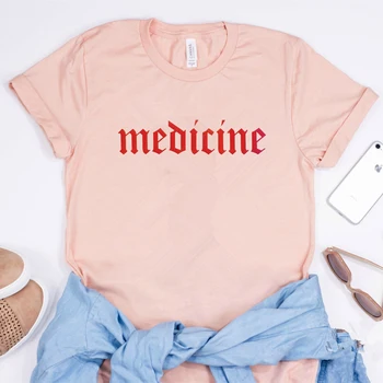 2020 Medicina T-shirt Moterims, Harry Styles marškinėlius Medicina Grafinis Tee Tumblr Marškinėliai