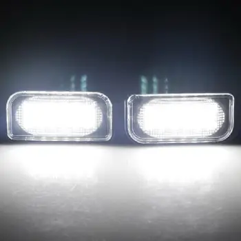 2vnt 18SMD LED Licencijos numerio apšvietimo Lemputės Mercedes Benz C-Class W203 Sedanas SL-Class R230 CLK-Klasė C209 W209 A209