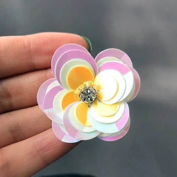4,2 cm spalvingas blizgučiai gėlės cirkonio pleistrai aplikacijos siūti duobute aplikacijos megztinis drabužiai, krepšiai pleistras 