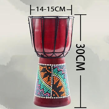 4 colių 6 colių, profesionalus Afrikos būgnų klasikinės tapybos mediniai ožkų gera garso tradicinis muzikos instrumentas
