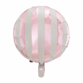 50pcs 18inch Mados rožinė mėlyna juostele Folija Helio Balionas Oro Kamuolys Vestuves Gimtadienio Baby Shower Dekoravimas balionais