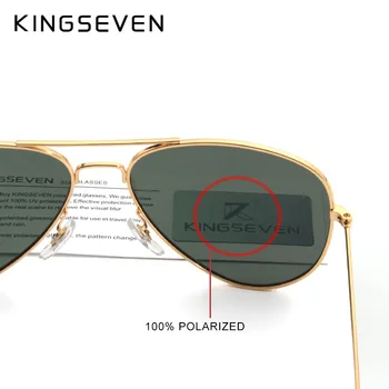 58mm Retro Klasikiniai Akiniai nuo saulės, Poliarizuoti Moterų KINGSEVEN Prekės ženklo Moterų Saulės akiniai Moterims 2019 Mados Oculos Dizaineris Atspalvių