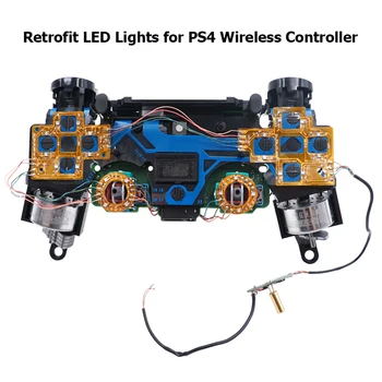 6-Spalva Luminated D-Pad Thumstick Veido Mygtuką DTF LED Rinkinys, skirtas PlayStation 4 PS4 Controller6-Spalva Luminated D-Pad Thumstick Veido