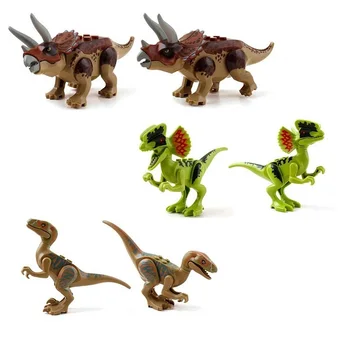 8Pcs/Set Dinozaurai Blokai Juros periodo Dinozaurai Duomenys Nustatyti Žaislai Vaikams Dinozaurų Pasaulyje Trinkelių Rinkinys, Dovanos Vaikams nuo 6 Metų