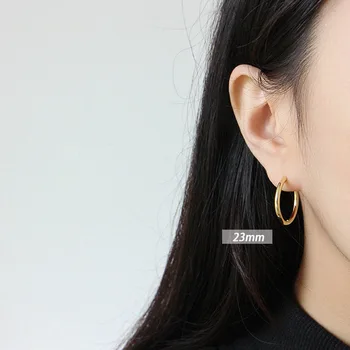 925 Sidabro auskarai Klasikinis mados geometrinis ausies žiedas paprasta ausies kaulų ausies sagtis cool asmenybė vyrų, moterų, berniukas, mergaitė, ausų papuošalai