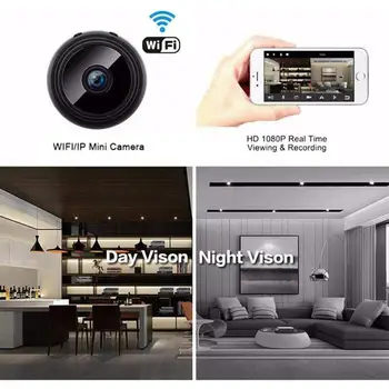 A9 Versija, Wifi Mini Kameros Kamera Su Baterija 1080P Hd Naktinis Matymas, Judesio Aptikimas Belaidžio Namų Saugumo, IP Cam Micro